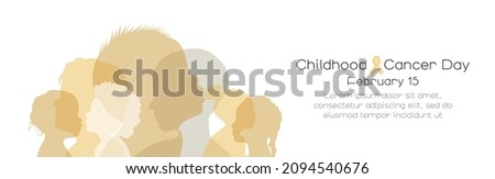 Childhood Cancer Day banner. Card with place for text. Royalty-Free Stock Photo #2094540676
