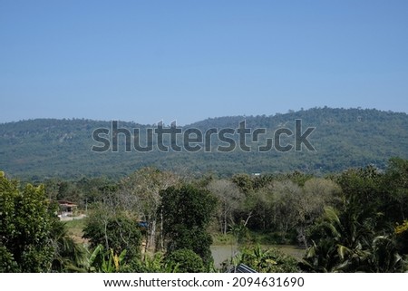 High mountain in thailand.Aerial view of Beautiful natural scenery mountain in Thailand