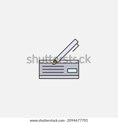 Bank check icon sign vector,Symbol, logo illustration for web and mobile