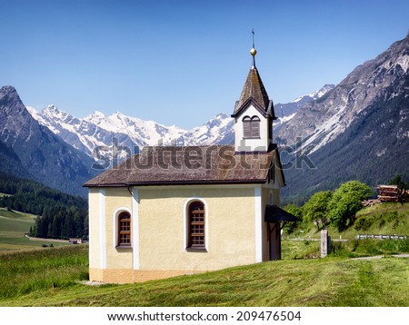 old church at the european alps