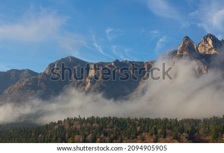 Carpathians. The mountain range that crosses Romania. 