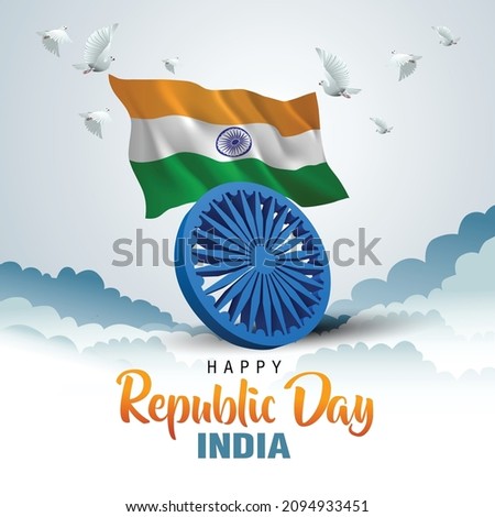 happy republic day India. 26 January background. vector illustration design