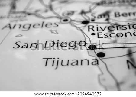 San Diego on the map of USA