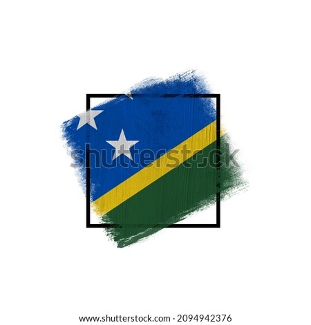 World countries. Frame in colors of national flag. Solomon Islands