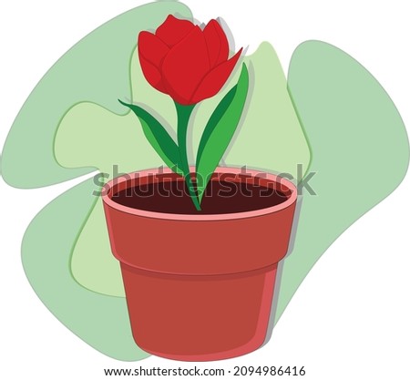 2D flat flower vector or illustration