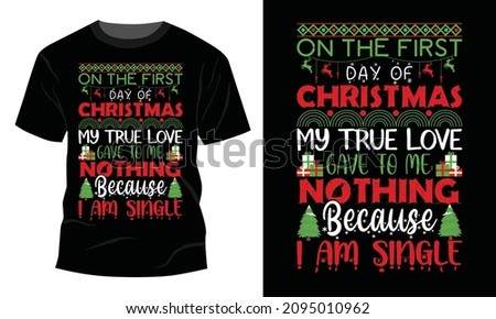 Family Christmas - Christmas T-shirt Design, Vintages T-shirt, Vector, Christmas Tree, Happy Christmas Day Gift