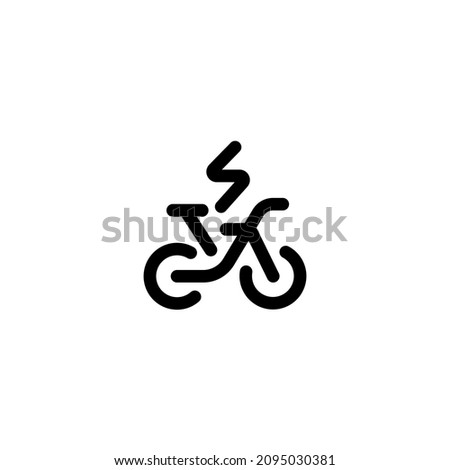 Electric bike, electro bicycle icon
e-bike
