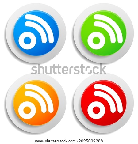 Cordless  Wireless connection, Wifi signal symbol, icon for telecom, telecommunication themes