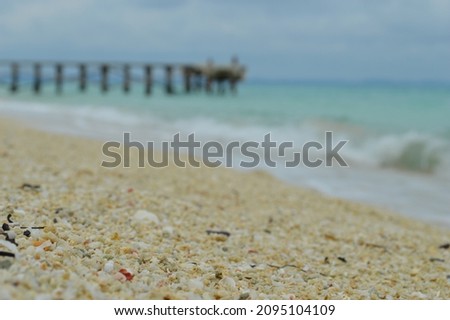 Sand on the beach of Palambak Island