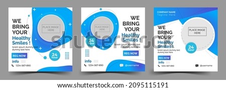Healthcare Social media post template.promotion square web banner for hospital and clinic Royalty-Free Stock Photo #2095115191