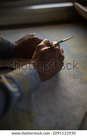 Quality photos of ship equipment and ship maps and compasses
