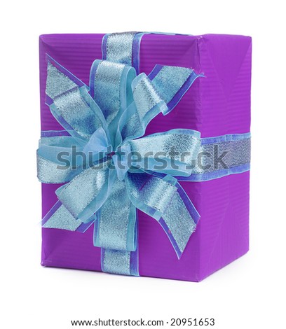 Box with a gift on a white background