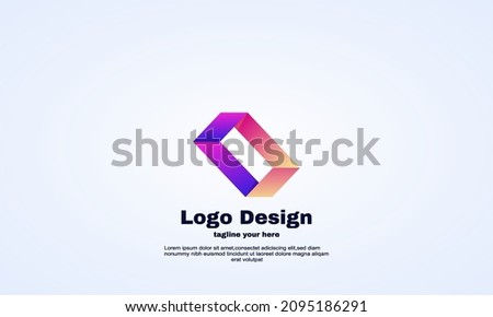 Illustration of graphic  Vector design elements for your business corporate company logo, abstract colorful. Modern logotipe, business company corporate design template.