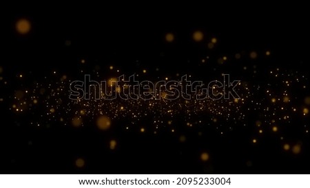 An explosion of yellow powder on a black background. Background