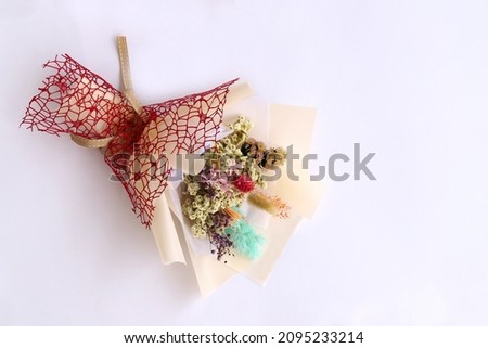 Hand bouquet flower isolated on white background