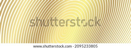 Circle line gold color background. Abstract round pattern 