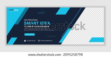 Abstract corporate business digital agency for social media facebook cover banner template