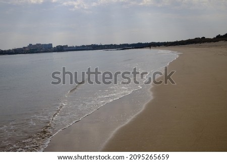 transparent sea wave and beach sand in Jeju Island, South Korea