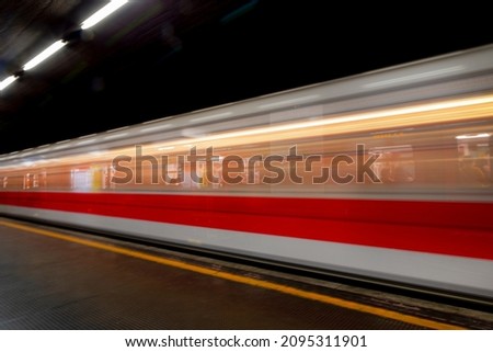 long exposure photography of train with lights 