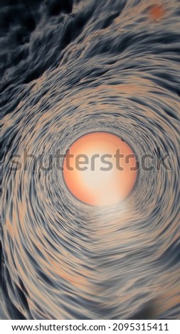Point Nemo (pole of inaccessibility). Sea fantasy, hydronautics. The road to the depths of the ocean, the impenetrable depths of the sea (innermost) Royalty-Free Stock Photo #2095315411
