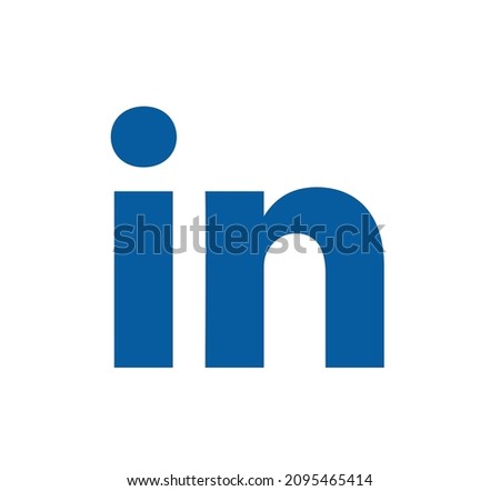 white background LinkedIn design logo sign symbol vector blue colour mobile apps online service