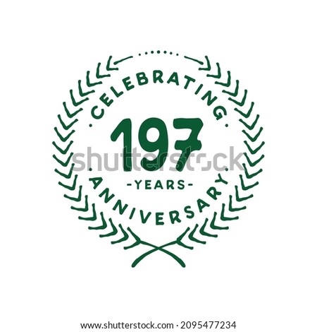 197 years design template. 197th vector and illustration.
