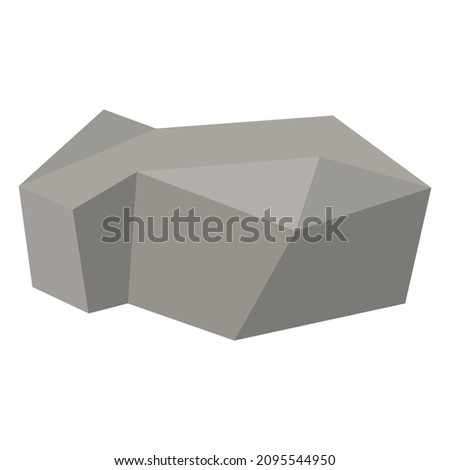 stone flat clipart vector illustration