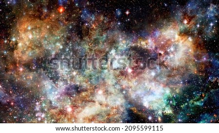 Infinite space background with nebulas and stars. This image elements furnished by NASA.