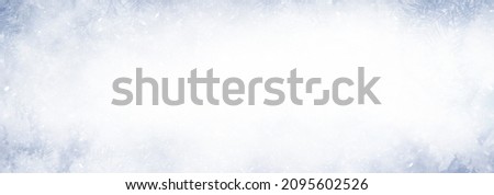 Christmas composition and winter concept. Snow landscape. Christmas and New Year border art design.