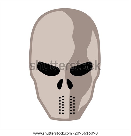 skull head illustration vector design