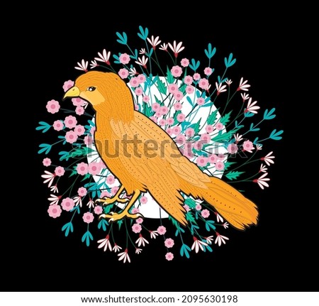 bird illustration design for sukajan is mean japan traditional cloth or t-shirt with digital hand drawn Embroidery Men T-shirts Summer Casual Short Sleeve Hip Hop T Shirt Streetwear