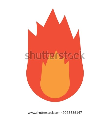 A simple flame icon. Vector.
