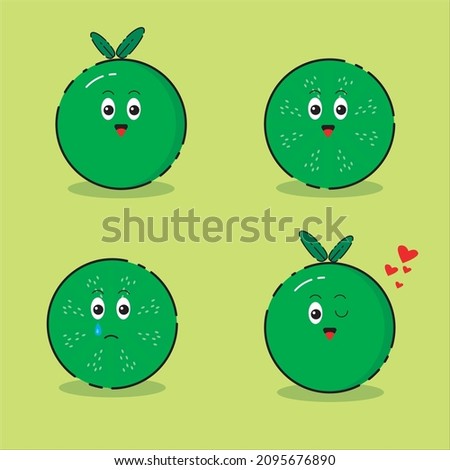 Ilustration Vector Cartoon of Lime