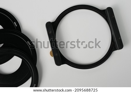 a filter holder with ring, isolated background