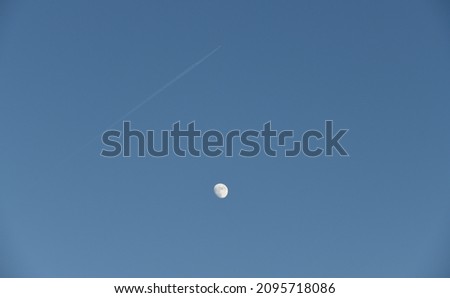 the moon in the sky in Alicante province, Costa Blanca, Spain