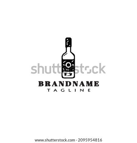 bottle logo icon design cute modern vector illustration