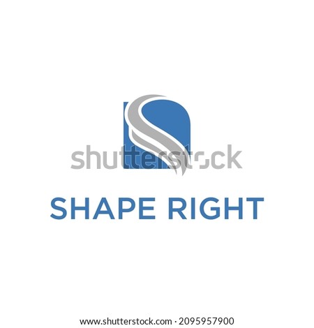 s shape letter design element vector