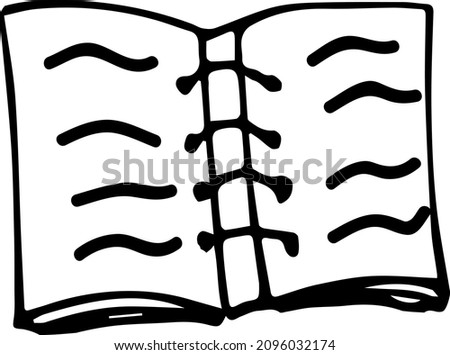 Hand drawn notebook vector on a white background