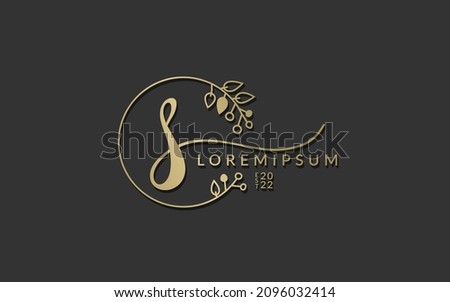 Handwritten Signature monogram Letter s calligraphic vector graphic design,usable for wedding card, personal signature, logo design concept illustration
