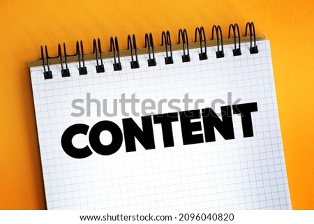 Content text on notepad, concept background