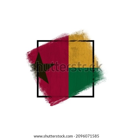 World countries. Frame in colors of national flag. Guinea-Bissau