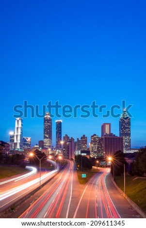 Atlanta. Image of the Atlanta skyline during twilight 