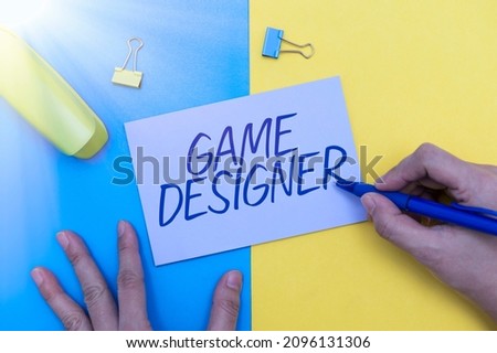 Writing displaying text Game Designer. Word for Campaigner Pixel Scripting Programmers Consoles 3D Graphics Flashy School Office Supplies, Teaching Learning Collections, Writing Tools,