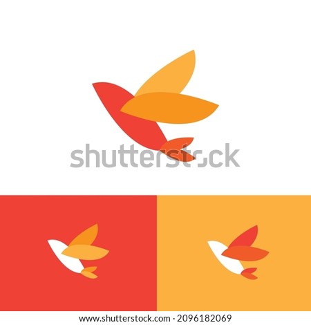 Flying bird vector logo design