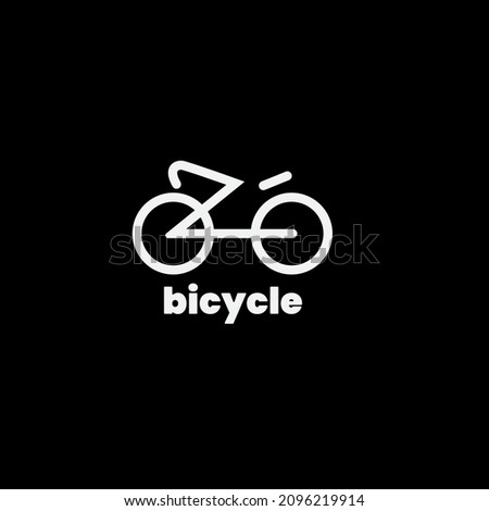 bicycle logo flat vector design. logo for bicycle company or repair shop 