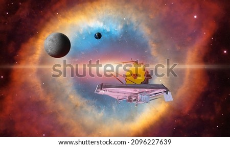 James Webb Space Telescope in Space "Elements of this image furnished by NASA " Royalty-Free Stock Photo #2096227639