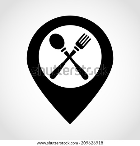 Crossed fork and spoon (food icon, food symbol)