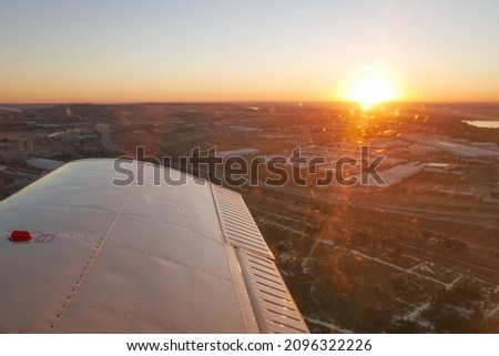 Early morning departure in a Piper PA28 Cherokee Royalty-Free Stock Photo #2096322226