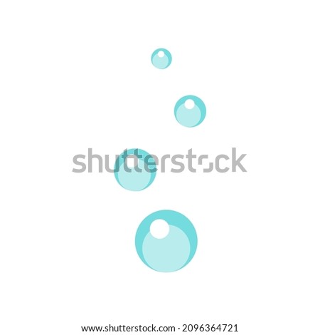 Underwater floating bubbles vector illustration clipart