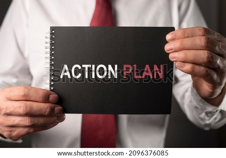 Action plan concept. Business strategic planning handbook.